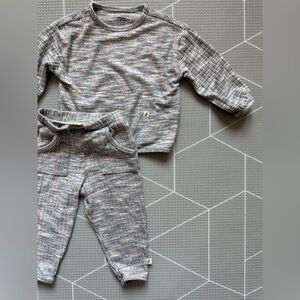 Easy peasy|Baby gender Neutral earthy Heathered Sweatshirt & Jogger Set•Lounge